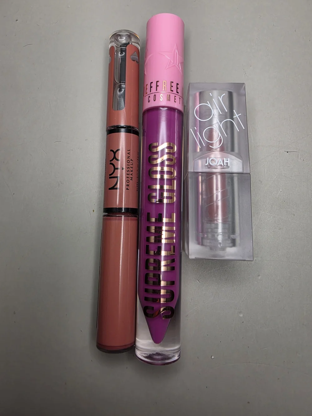 Lipgloss & Lipstick Trio Jeffrey Star, NYX, Joah